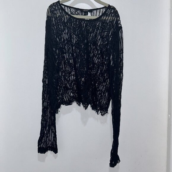 5 for $10 Ladies Forever 21 lace overshirt Size M - Picture 1 of 4